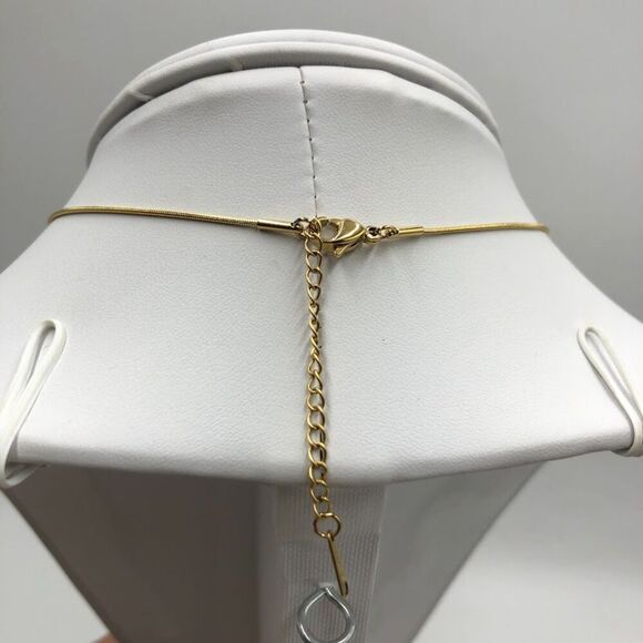 18K Gold Plated Women's Heart Shape Necklace Black Romantic Love Everyday - Picture 7 of 12